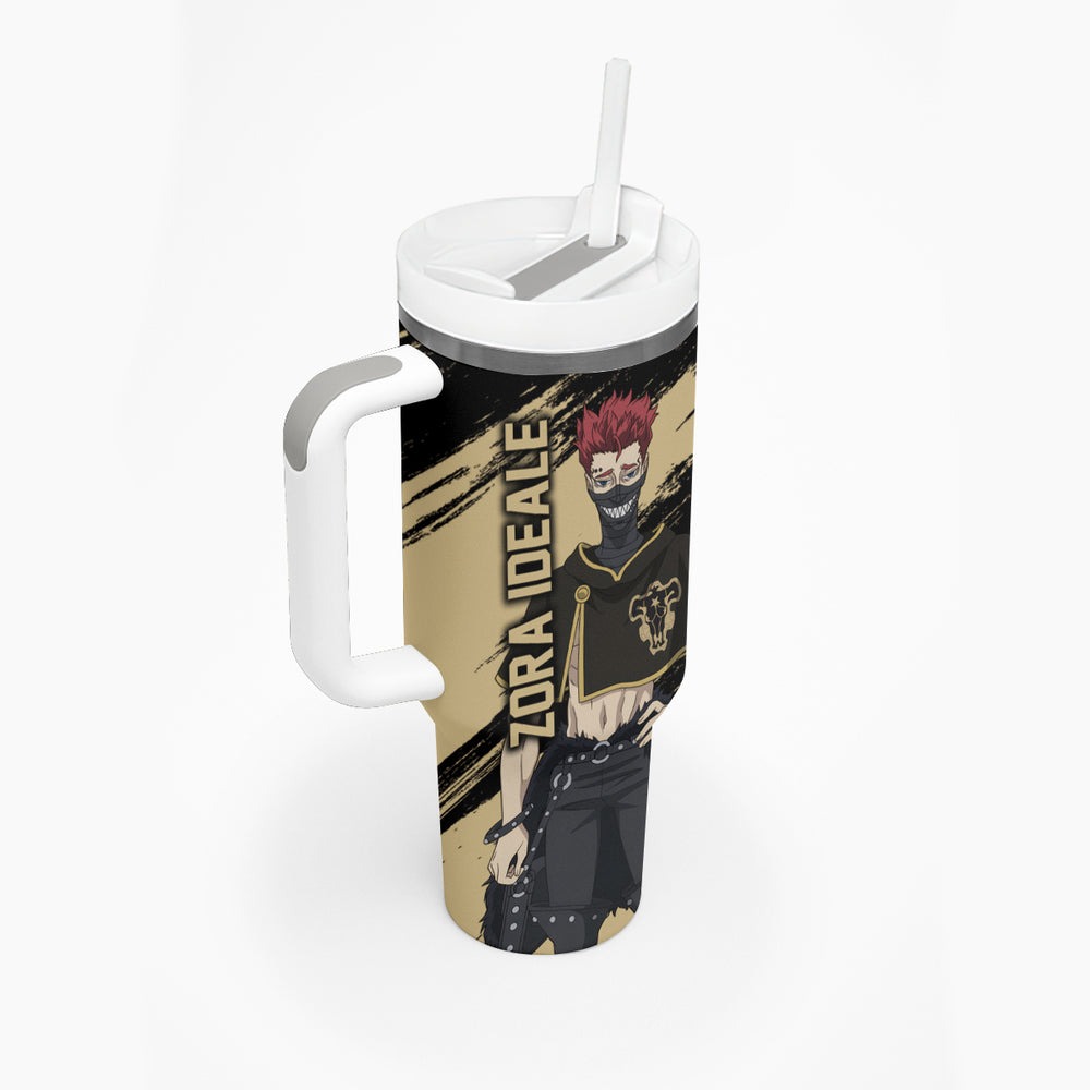 Black Bull Zora Ideale Tumbler With Handle Black Clover Anime TS04