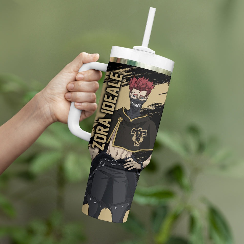Black Bull Zora Ideale Tumbler With Handle Black Clover Anime TS04