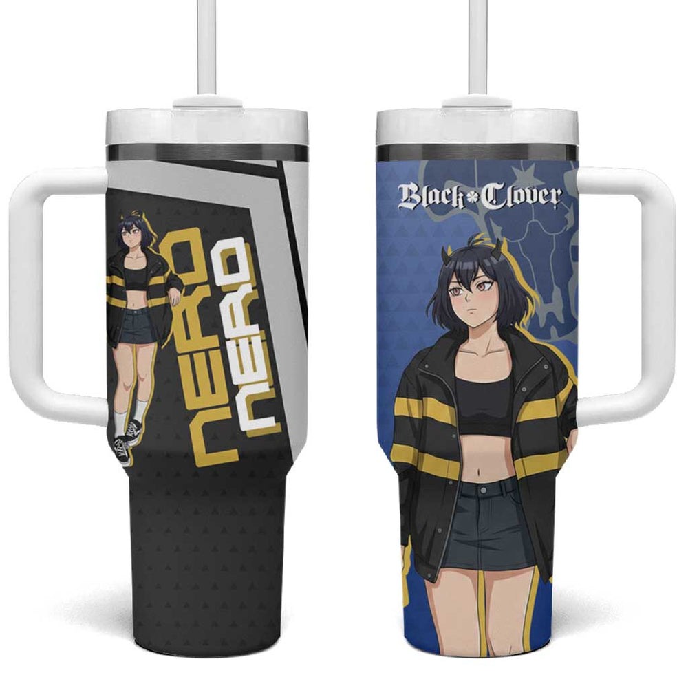 Black Clover Nero Tumbler With Handle Anime Illustration Style TS04 Black Clover Nero Tumbler With Handle Anime Illustration Style TS04