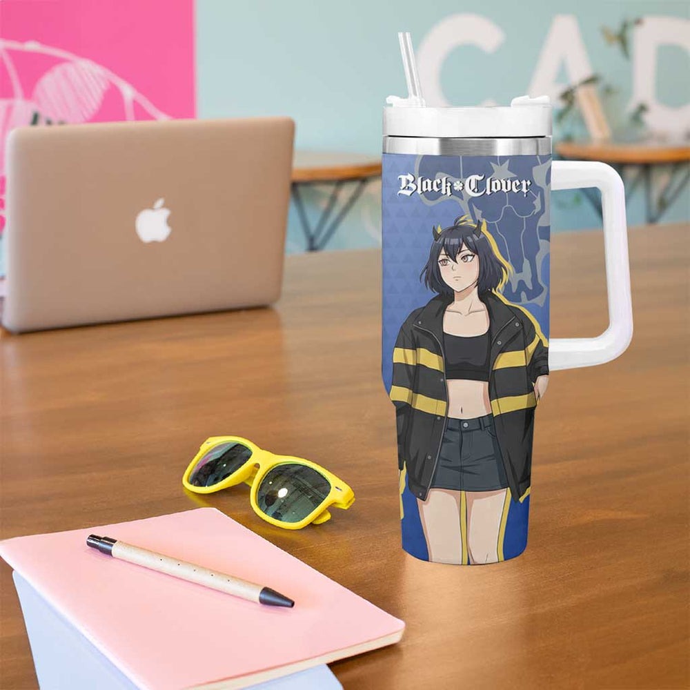 Black Clover Nero Tumbler With Handle Anime Illustration Style TS04 Black Clover Nero Tumbler With Handle Anime Illustration Style TS04