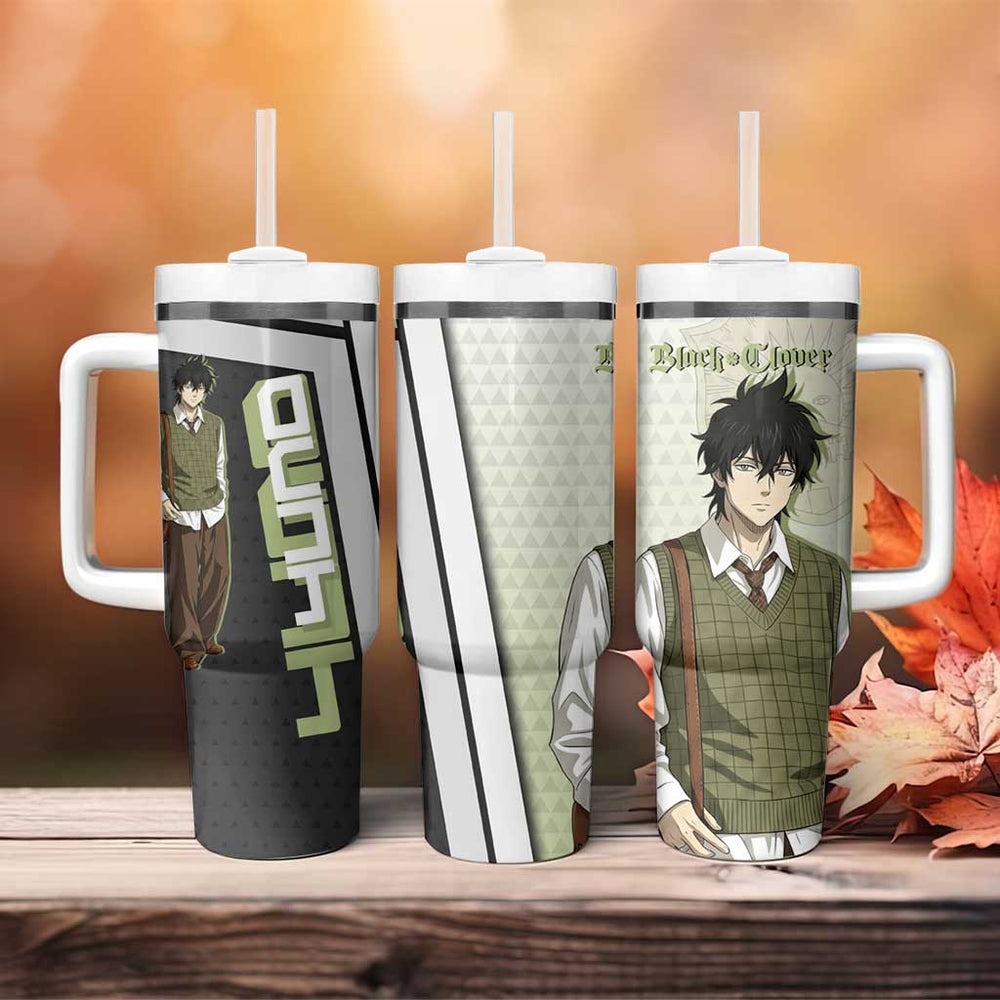 Black Clover Yuno Tumbler With Handle Vintage Scholar Anime Style TS04