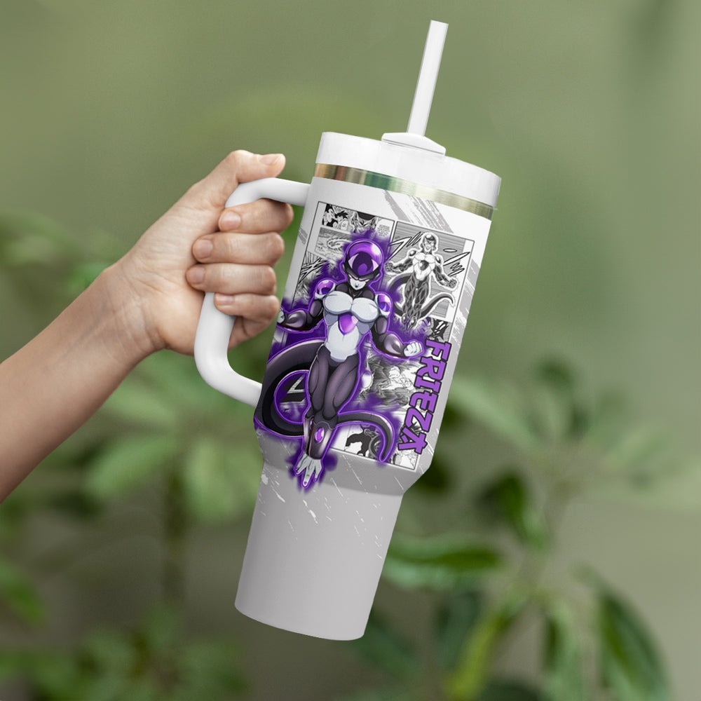 Black Frieza Tumbler With Handle Dragon Ball Mix Anime Manga Black Frieza Tumbler With Handle Dragon Ball Mix Anime Manga