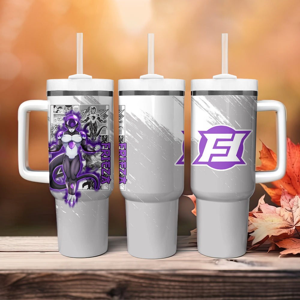 Black Frieza Tumbler With Handle Dragon Ball Mix Anime Manga Black Frieza Tumbler With Handle Dragon Ball Mix Anime Manga