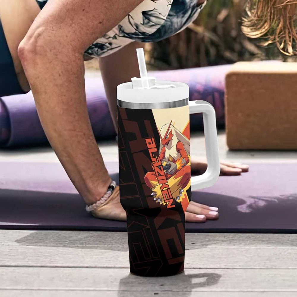 Blaziken Poké Tumbler With Handle Retro Anime Vector Style TS04 Blaziken Poké Tumbler With Handle Retro Anime Vector Style TS04