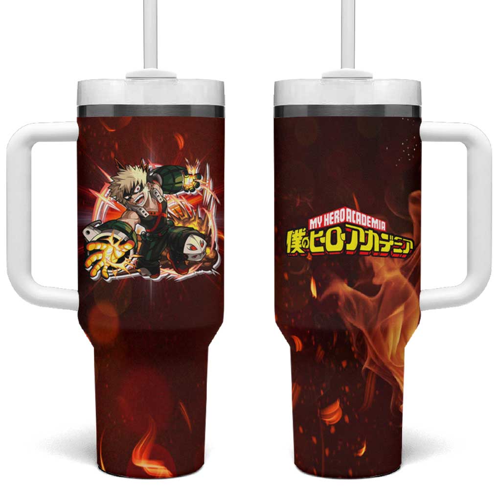 Blazing Bakugo My Hero Academia Tumbler With Handle Anime Style TS04