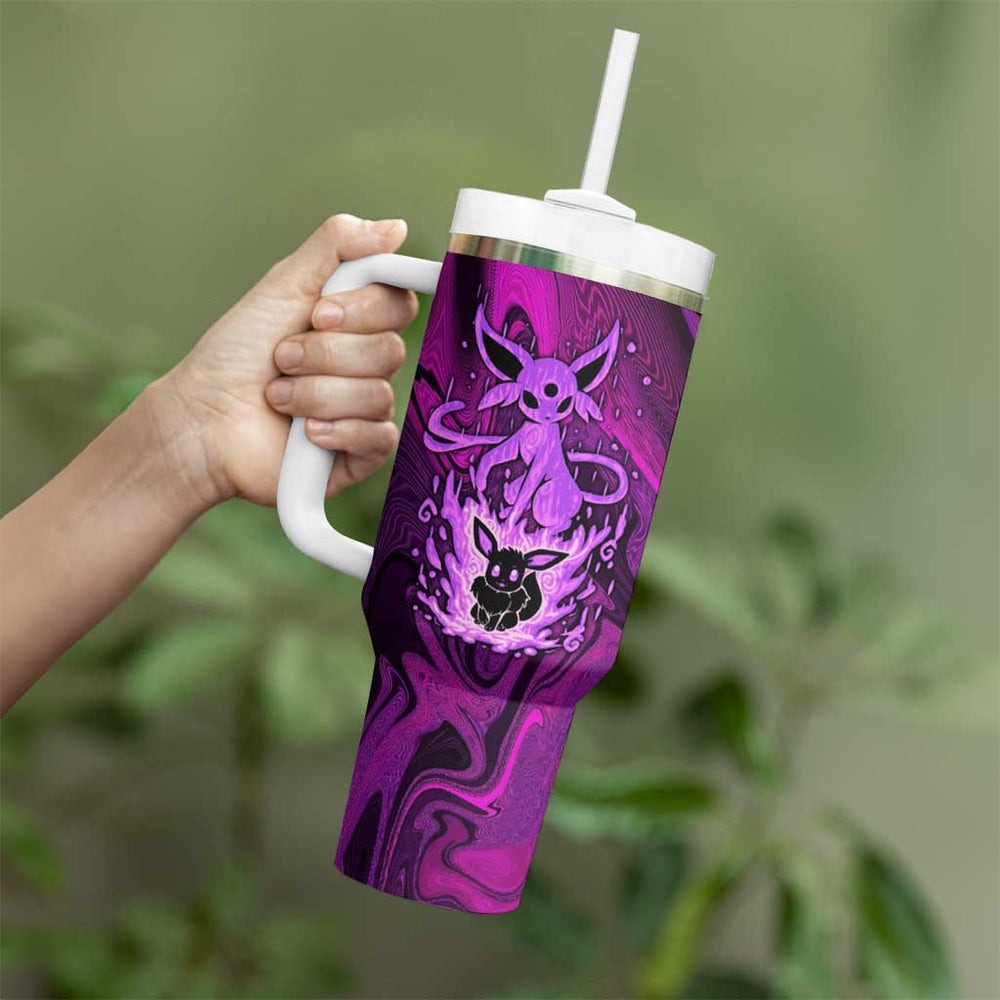 Blazing Espeon Tumbler With Handle Anime Style TS04 Blazing Espeon Tumbler With Handle Anime Style TS04