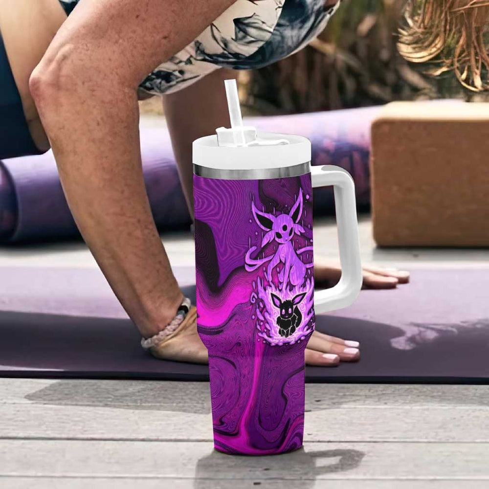 Blazing Espeon Tumbler With Handle Anime Style TS04 Blazing Espeon Tumbler With Handle Anime Style TS04