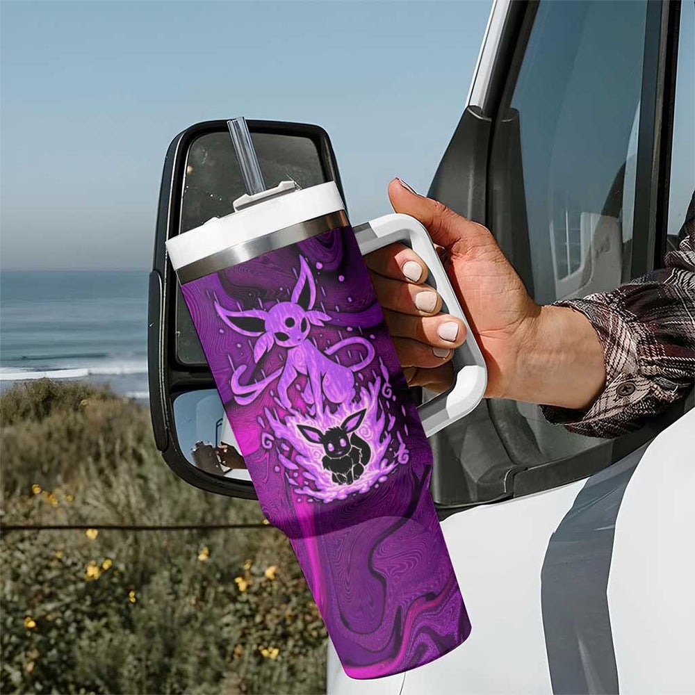Blazing Espeon Tumbler With Handle Anime Style TS04 Blazing Espeon Tumbler With Handle Anime Style TS04