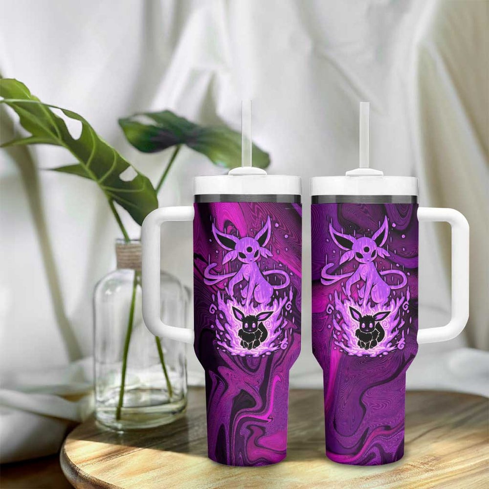 Blazing Espeon Tumbler With Handle Anime Style TS04 Blazing Espeon Tumbler With Handle Anime Style TS04