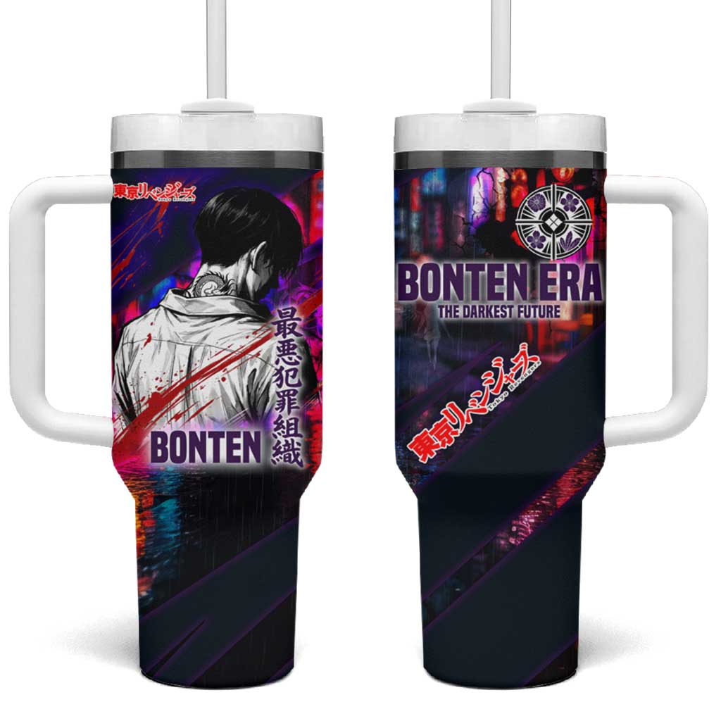 Bonten Era The Darkest Future Tumbler With Handle Cyberpunk Noir Gang Art Style TS04
