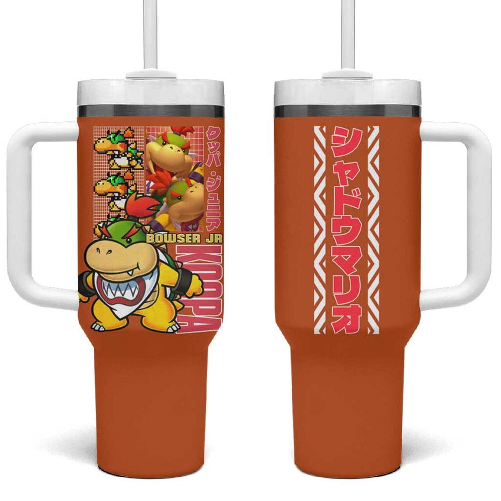 Bowser Jr. Mario Bros Tumbler With Handle Japan Anime Style TS04 Bowser Jr. Mario Bros Tumbler With Handle Japan Anime Style TS04