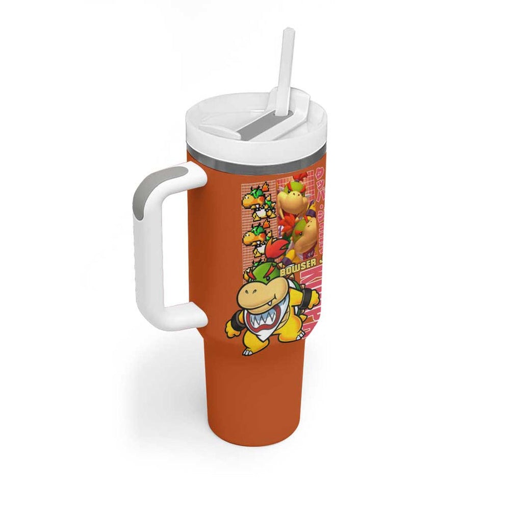 Bowser Jr. Mario Bros Tumbler With Handle Japan Anime Style TS04 Bowser Jr. Mario Bros Tumbler With Handle Japan Anime Style TS04