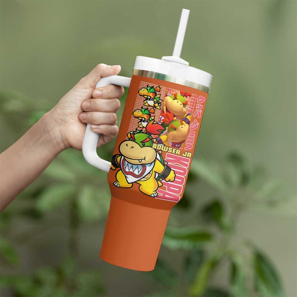 Bowser Jr. Mario Bros Tumbler With Handle Japan Anime Style TS04 Bowser Jr. Mario Bros Tumbler With Handle Japan Anime Style TS04