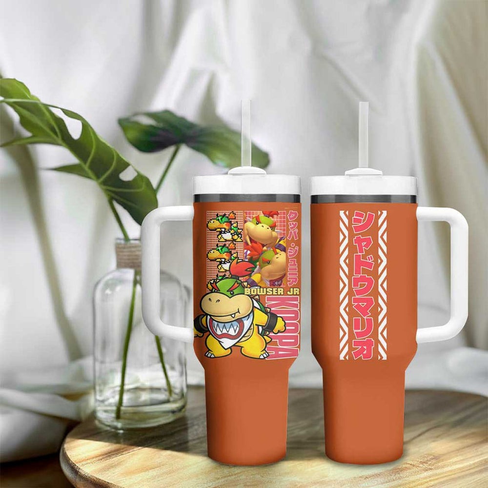 Bowser Jr. Mario Bros Tumbler With Handle Japan Anime Style TS04 Bowser Jr. Mario Bros Tumbler With Handle Japan Anime Style TS04
