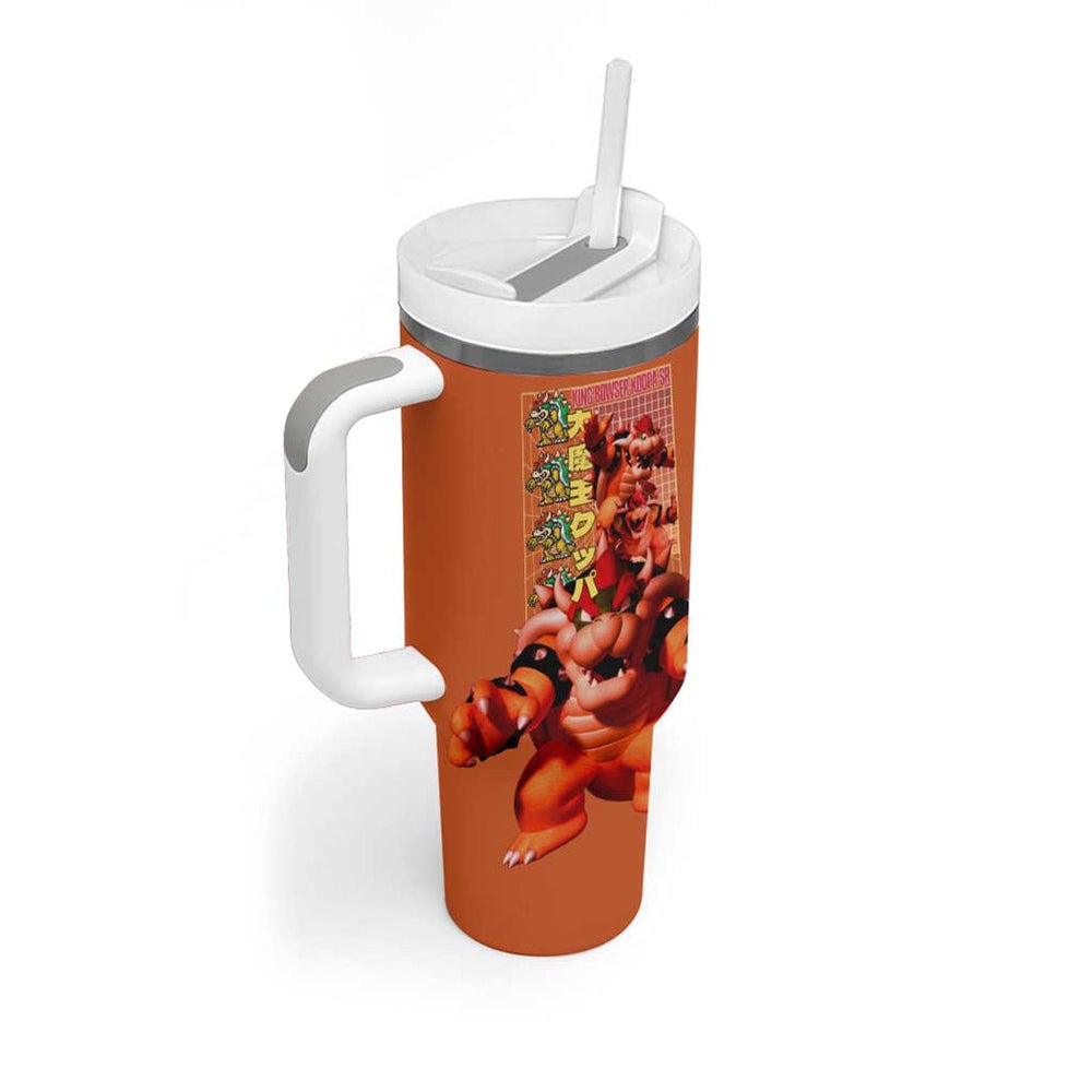 Bowser Mario Bros Tumbler With Handle Anime Style TS04 Bowser Mario Bros Tumbler With Handle Anime Style TS04