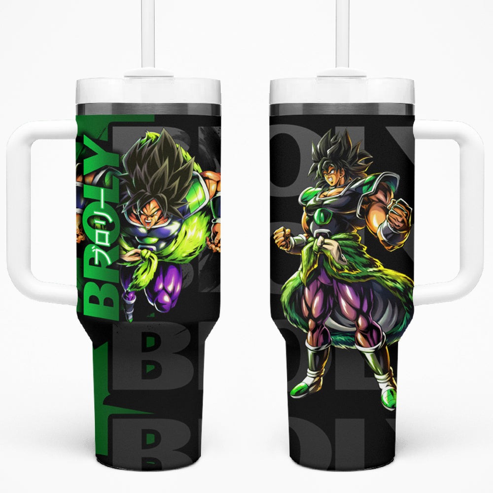 Broly - Dragon Ball Tumbler With Handle Anime Style TS04 Broly - Dragon Ball Tumbler With Handle Anime Style TS04