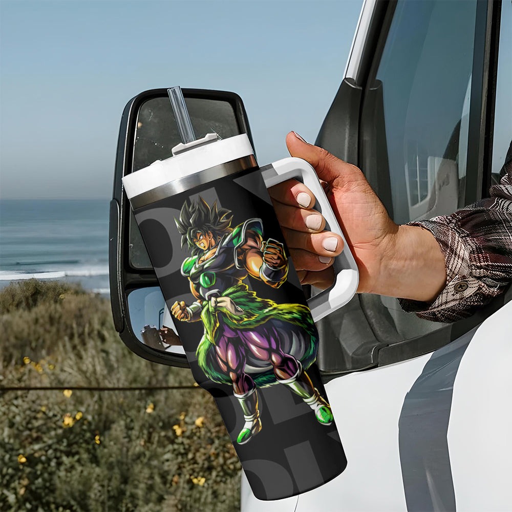 Broly - Dragon Ball Tumbler With Handle Anime Style TS04 Broly - Dragon Ball Tumbler With Handle Anime Style TS04