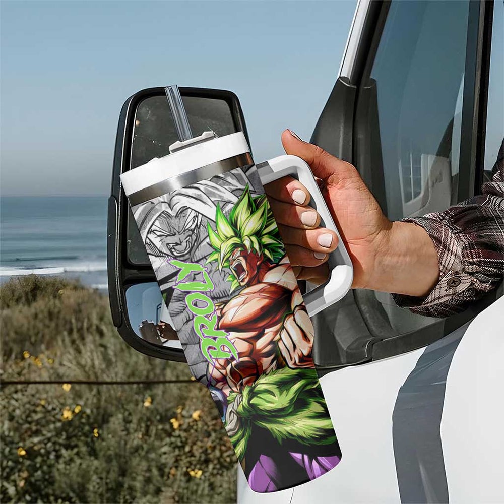 Broly Legendary - Dragon Ball Tumbler With Handle Anime Mix Manga Style TS04 Broly Legendary - Dragon Ball Tumbler With Handle Anime Mix Manga Style TS04