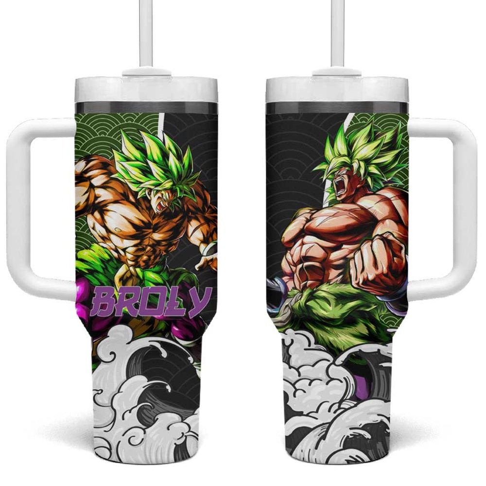 Broly Legendary Japanese Kanagawa - Dragon Ball Tumbler With Handle Anime Japan Style TS04 Broly Legendary Japanese Kanagawa - Dragon Ball Tumbler With Handle Anime Japan Style TS04