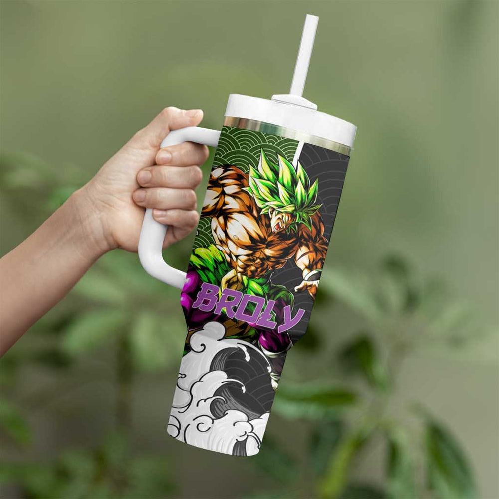 Broly Legendary Japanese Kanagawa - Dragon Ball Tumbler With Handle Anime Japan Style TS04 Broly Legendary Japanese Kanagawa - Dragon Ball Tumbler With Handle Anime Japan Style TS04