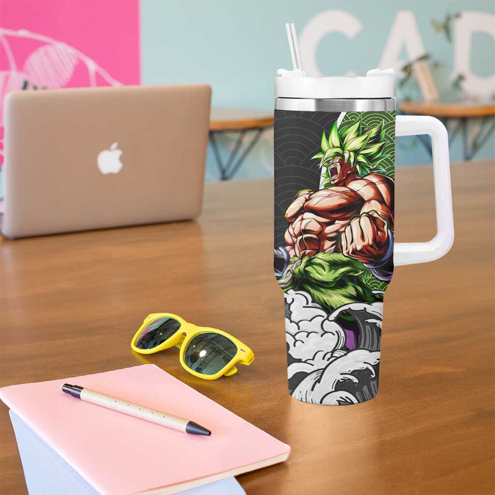 Broly Legendary Japanese Kanagawa - Dragon Ball Tumbler With Handle Anime Japan Style TS04 Broly Legendary Japanese Kanagawa - Dragon Ball Tumbler With Handle Anime Japan Style TS04