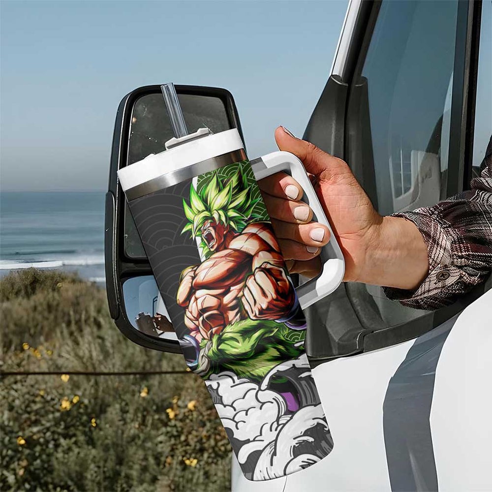 Broly Legendary Japanese Kanagawa - Dragon Ball Tumbler With Handle Anime Japan Style TS04 Broly Legendary Japanese Kanagawa - Dragon Ball Tumbler With Handle Anime Japan Style TS04