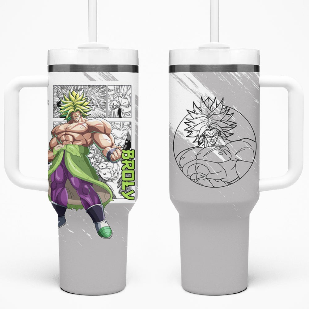 Broly Legendary SSJ Tumbler With Handle Dragon Ball Mix Anim Broly Legendary SSJ Tumbler With Handle Dragon Ball Mix Anim