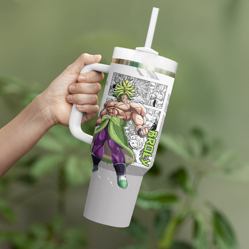 Broly Legendary SSJ Tumbler With Handle Dragon Ball Mix Anim Broly Legendary SSJ Tumbler With Handle Dragon Ball Mix Anim