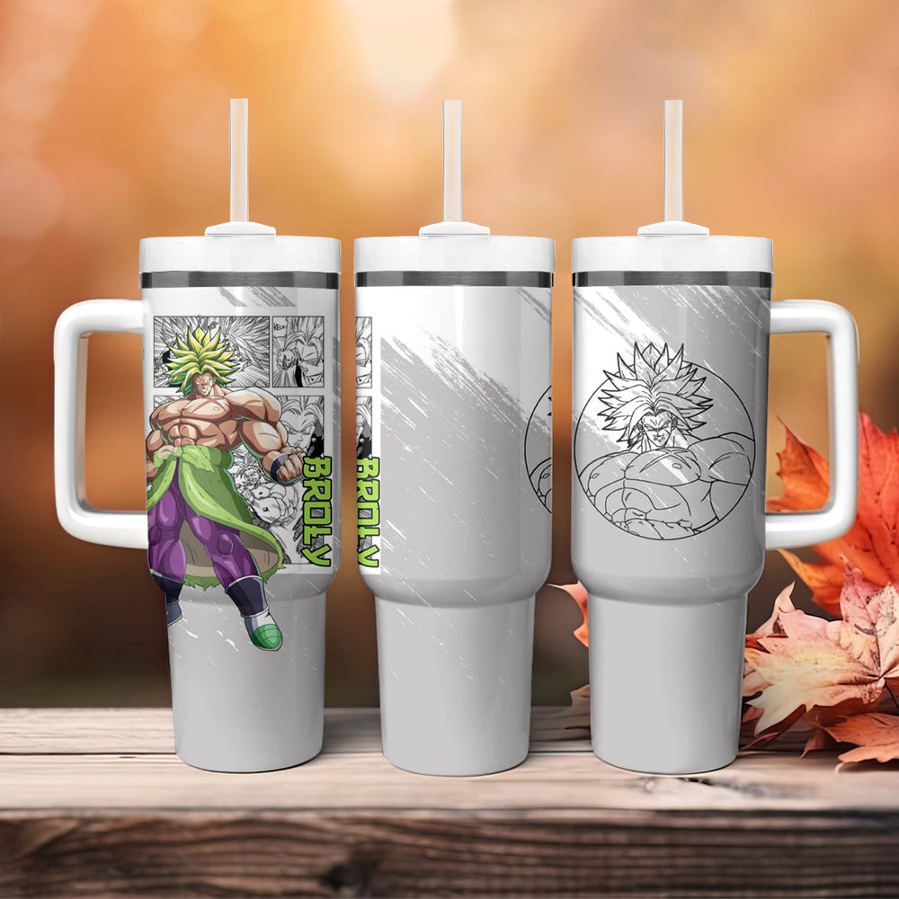 Broly Legendary SSJ Tumbler With Handle Dragon Ball Mix Anim Broly Legendary SSJ Tumbler With Handle Dragon Ball Mix Anim