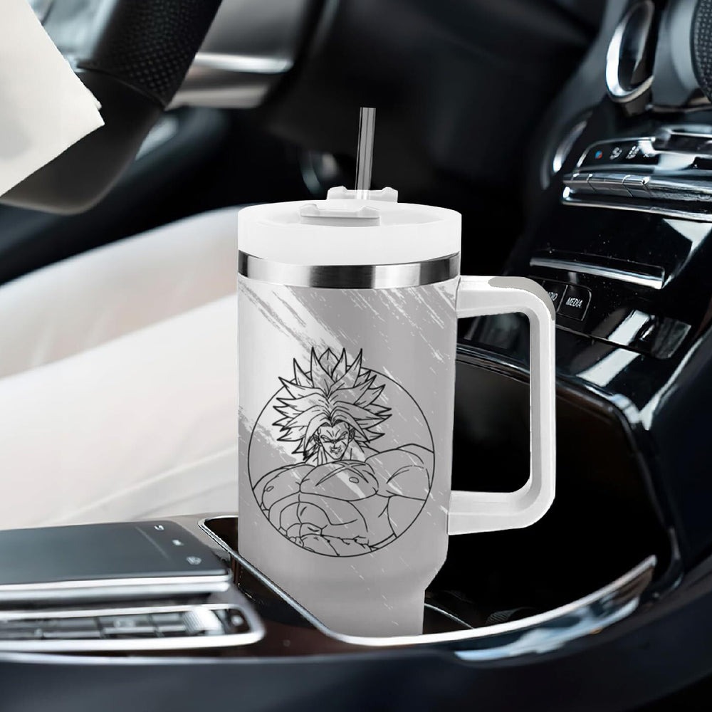 Broly Legendary SSJ Tumbler With Handle Dragon Ball Mix Anim Broly Legendary SSJ Tumbler With Handle Dragon Ball Mix Anim