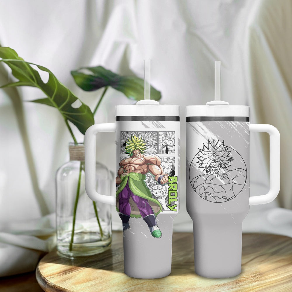 Broly Legendary SSJ Tumbler With Handle Dragon Ball Mix Anim Broly Legendary SSJ Tumbler With Handle Dragon Ball Mix Anim