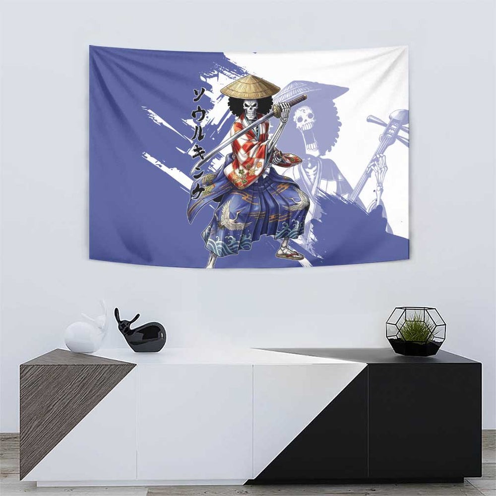 Brook in Wano Samurai Attire Tumbler With Handle Soul King Brook - Traditional Japanese Style TS04 Brook in Wano Samurai Attire Tumbler With Handle Soul King Brook - Traditional Japanese Style TS04