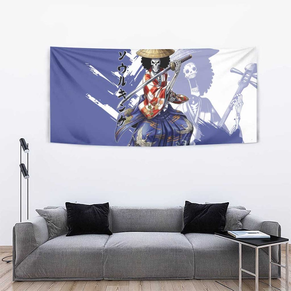 Brook in Wano Samurai Attire Tumbler With Handle Soul King Brook - Traditional Japanese Style TS04 Brook in Wano Samurai Attire Tumbler With Handle Soul King Brook - Traditional Japanese Style TS04