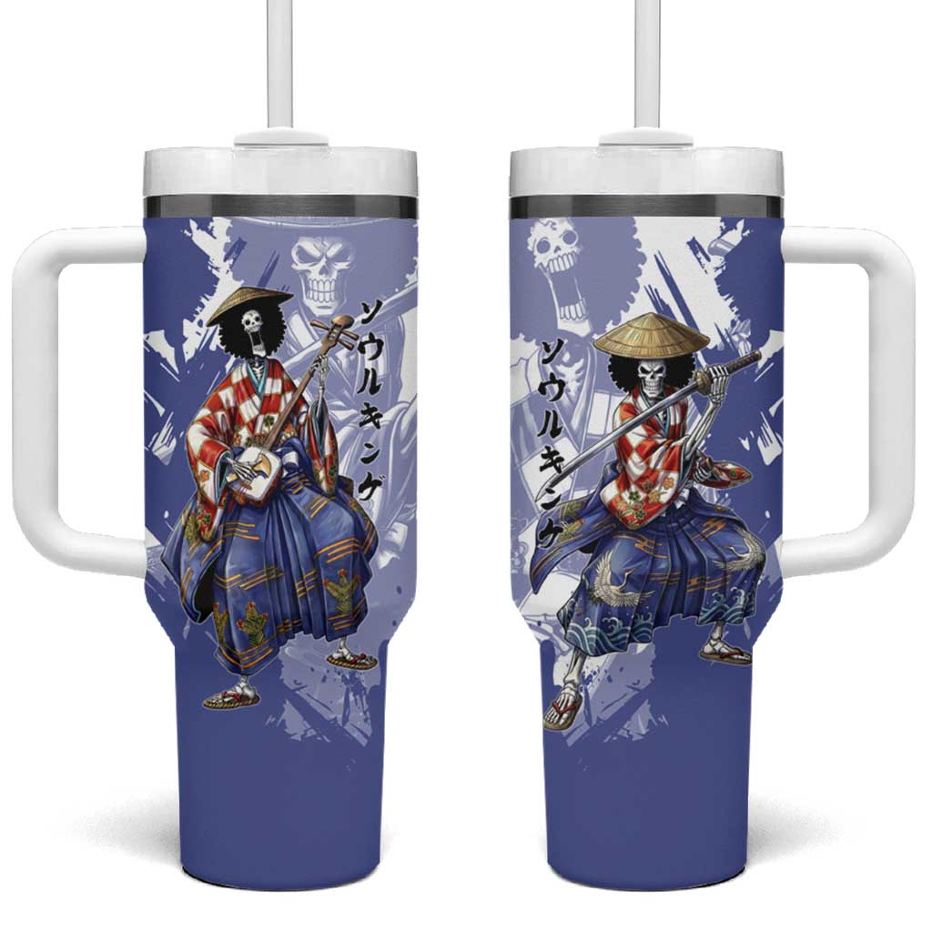 Brook in Wano Samurai Attire Tumbler With Handle Soul King Brook - Traditional Japanese Style TS04