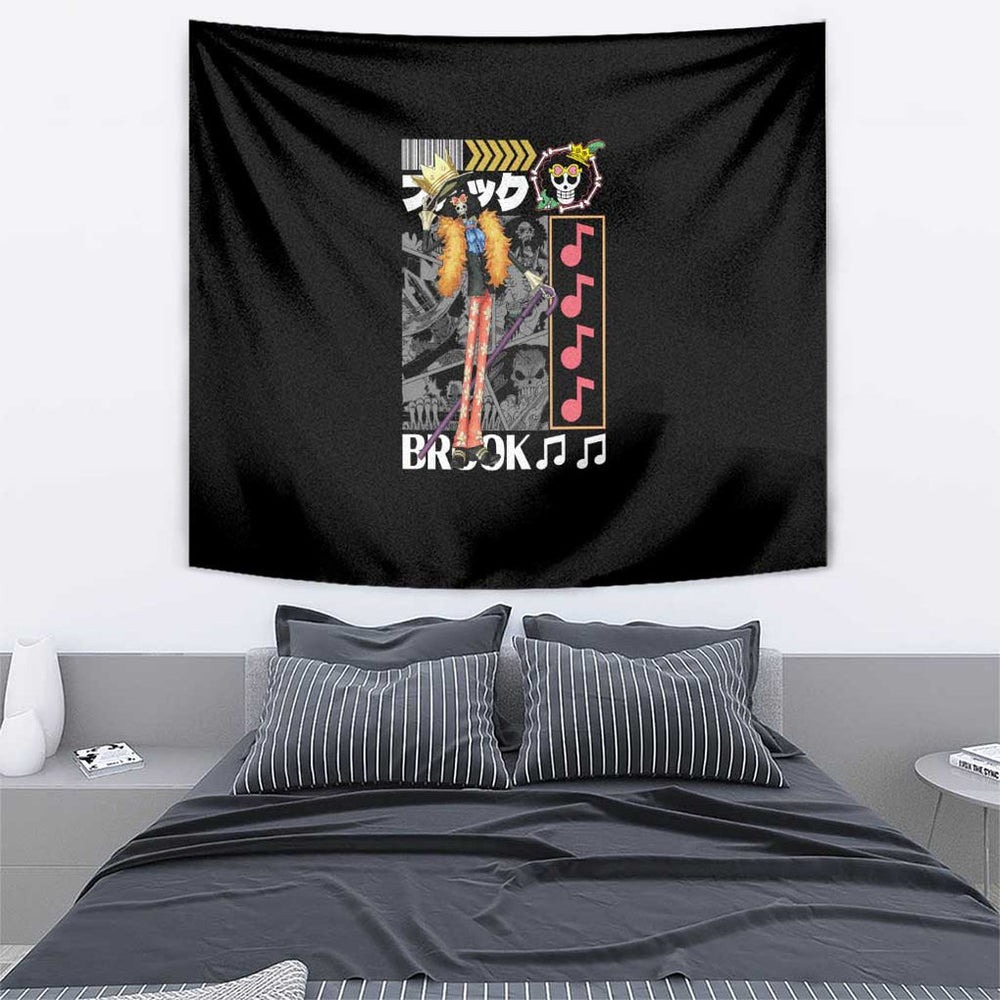Brook - Straw Hat Team One Piece Tapestry Anime Style TS04 Brook - Straw Hat Team One Piece Tapestry Anime Style TS04