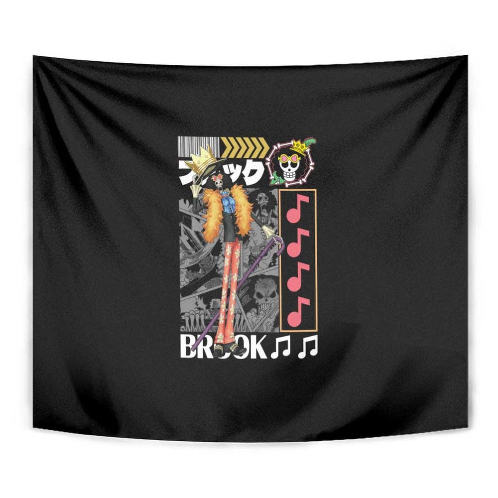 Brook - Straw Hat Team One Piece Tapestry Anime Style TS04 Brook - Straw Hat Team One Piece Tapestry Anime Style TS04