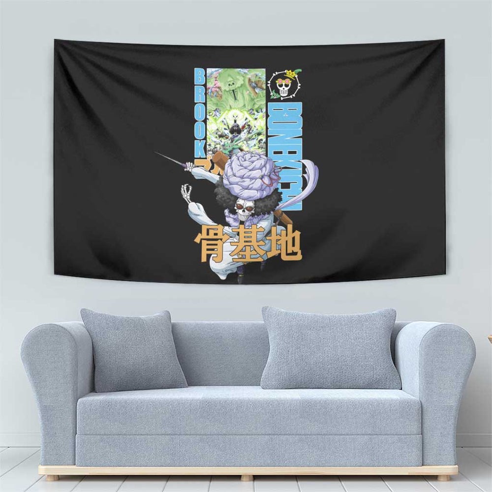 Brook V2 One Piece Tapestry Anime Style TS04 Brook V2 One Piece Tapestry Anime Style TS04