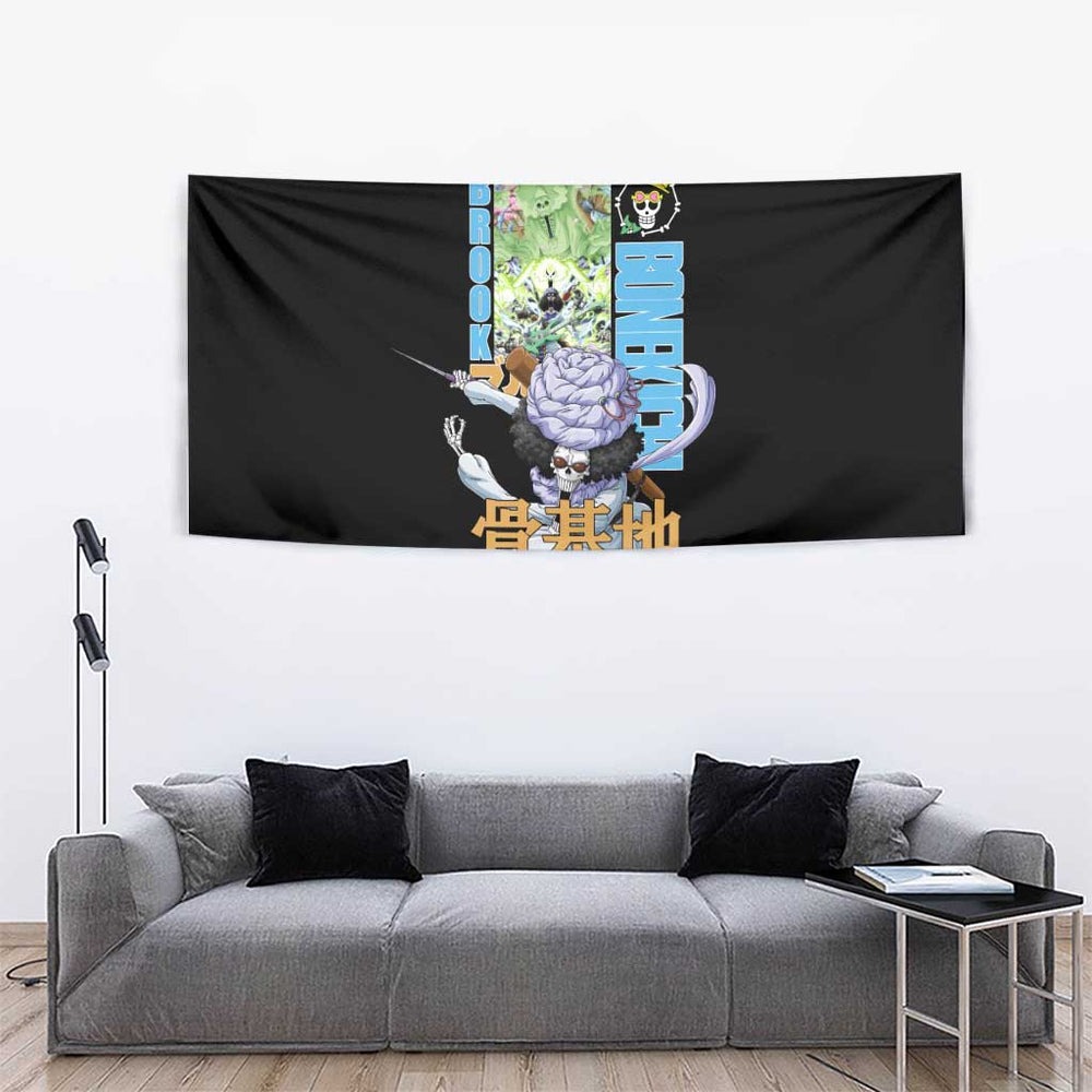 Brook V2 One Piece Tapestry Anime Style TS04 Brook V2 One Piece Tapestry Anime Style TS04
