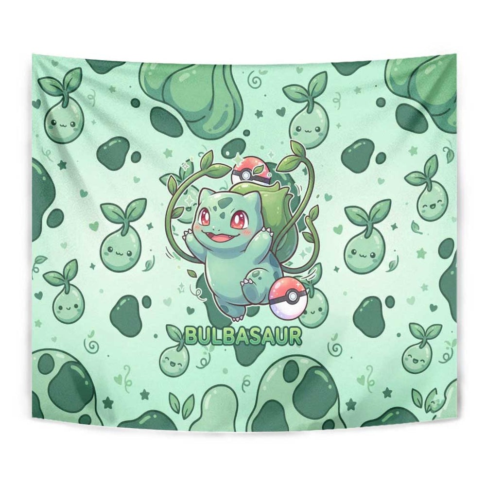 Bulbasaur Tapestry Playful Leafy Sprout Art TS04 Bulbasaur Tapestry Playful Leafy Sprout Art TS04
