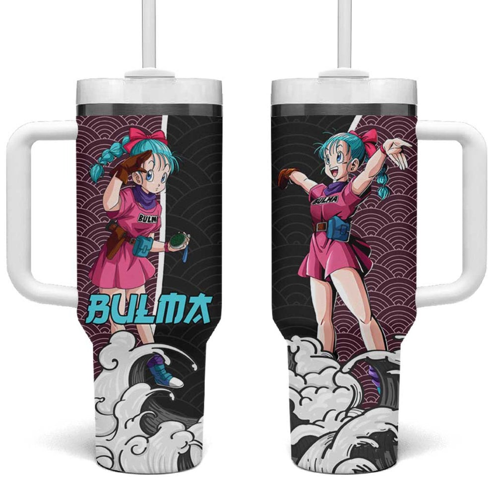 Bulma Japanese Kanagawa - Dragon Ball Z Tumbler With Handle Anime Japan Style TS04 Bulma Japanese Kanagawa - Dragon Ball Z Tumbler With Handle Anime Japan Style TS04