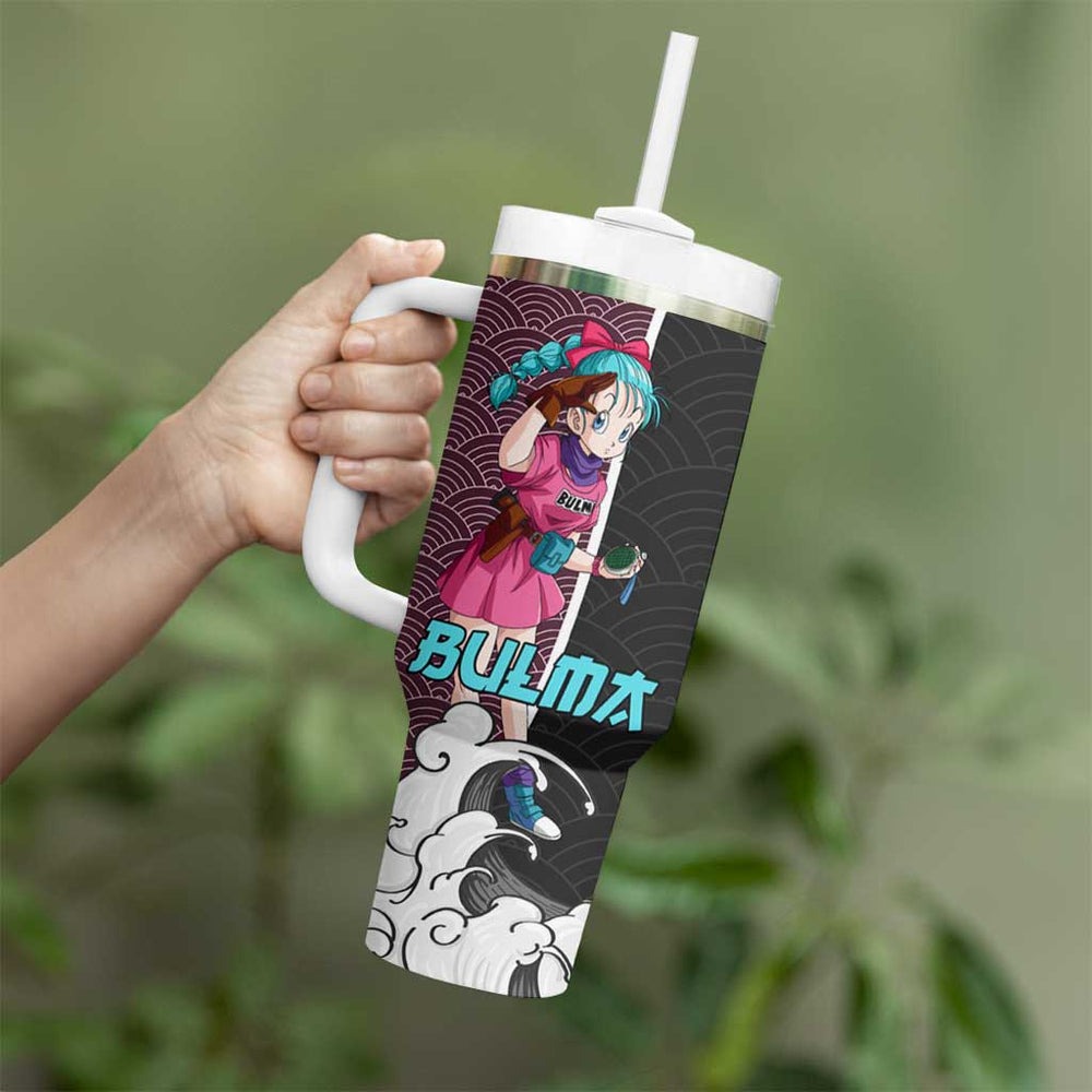 Bulma Japanese Kanagawa - Dragon Ball Z Tumbler With Handle Anime Japan Style TS04 Bulma Japanese Kanagawa - Dragon Ball Z Tumbler With Handle Anime Japan Style TS04