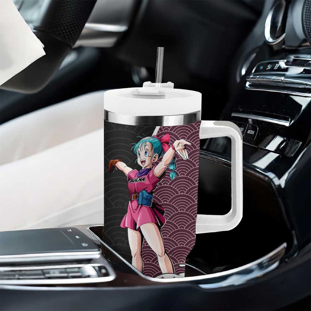 Bulma Japanese Kanagawa - Dragon Ball Z Tumbler With Handle Anime Japan Style TS04 Bulma Japanese Kanagawa - Dragon Ball Z Tumbler With Handle Anime Japan Style TS04