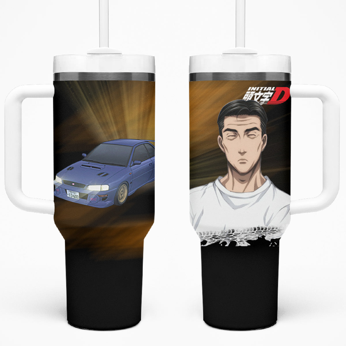 Bunta Fujiwara Initial D Tumbler With Handle Manga Mix Anime Style TS04