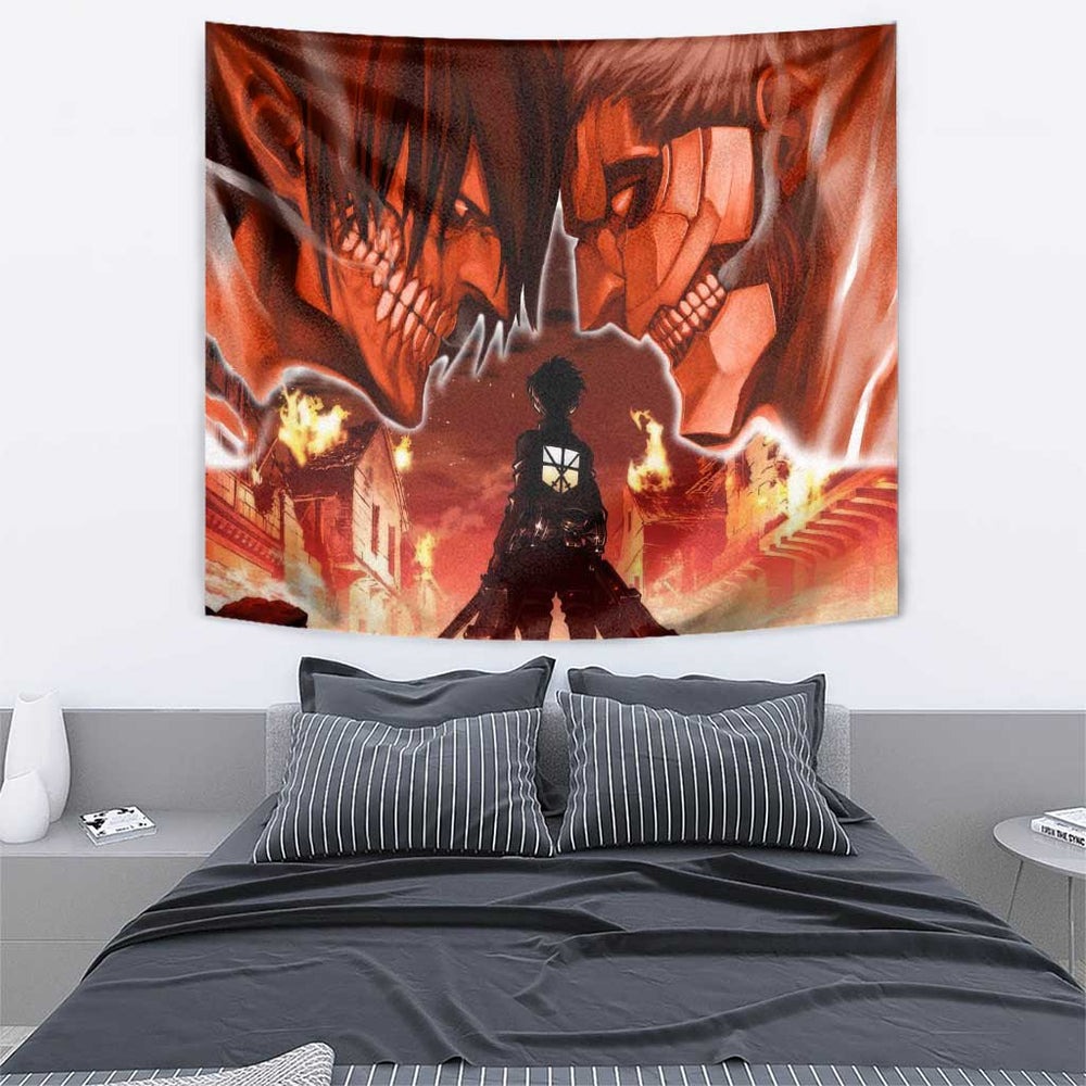 Burning Attack on Titan Tumbler With Handle Anime Mix Trippy Style TS04 Burning Attack on Titan Tumbler With Handle Anime Mix Trippy Style TS04