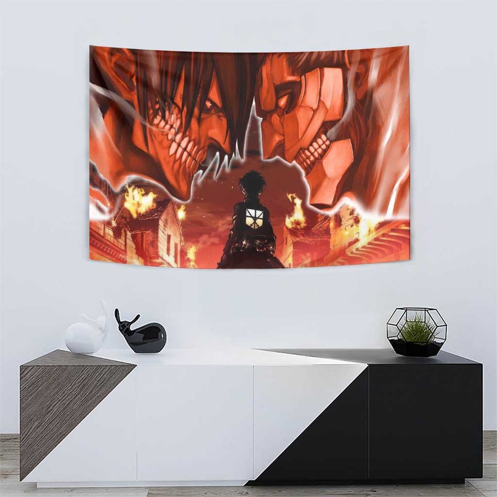 Burning Attack on Titan Tumbler With Handle Anime Mix Trippy Style TS04 Burning Attack on Titan Tumbler With Handle Anime Mix Trippy Style TS04