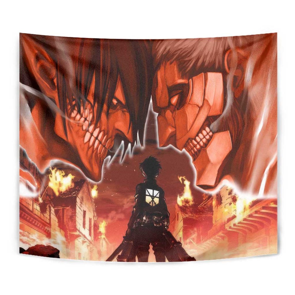 Burning Attack on Titan Tumbler With Handle Anime Mix Trippy Style TS04 Burning Attack on Titan Tumbler With Handle Anime Mix Trippy Style TS04
