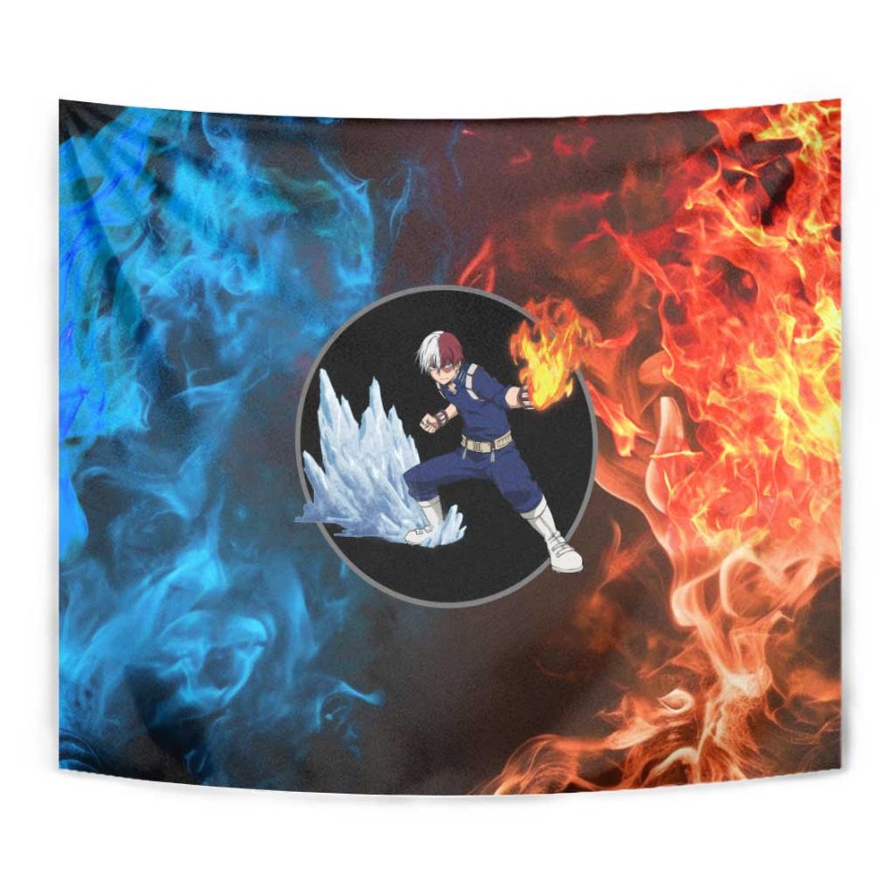 Burning Fire Shoto My Hero Academia Tumbler With Handle Anime Style TS04 Burning Fire Shoto My Hero Academia Tumbler With Handle Anime Style TS04