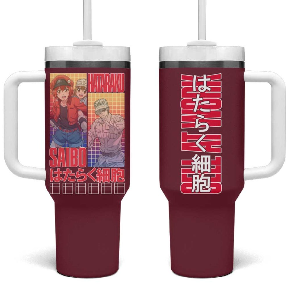 Cells at Work Tumbler With Handle Japan Anime Style TS04 Cells at Work Tumbler With Handle Japan Anime Style TS04
