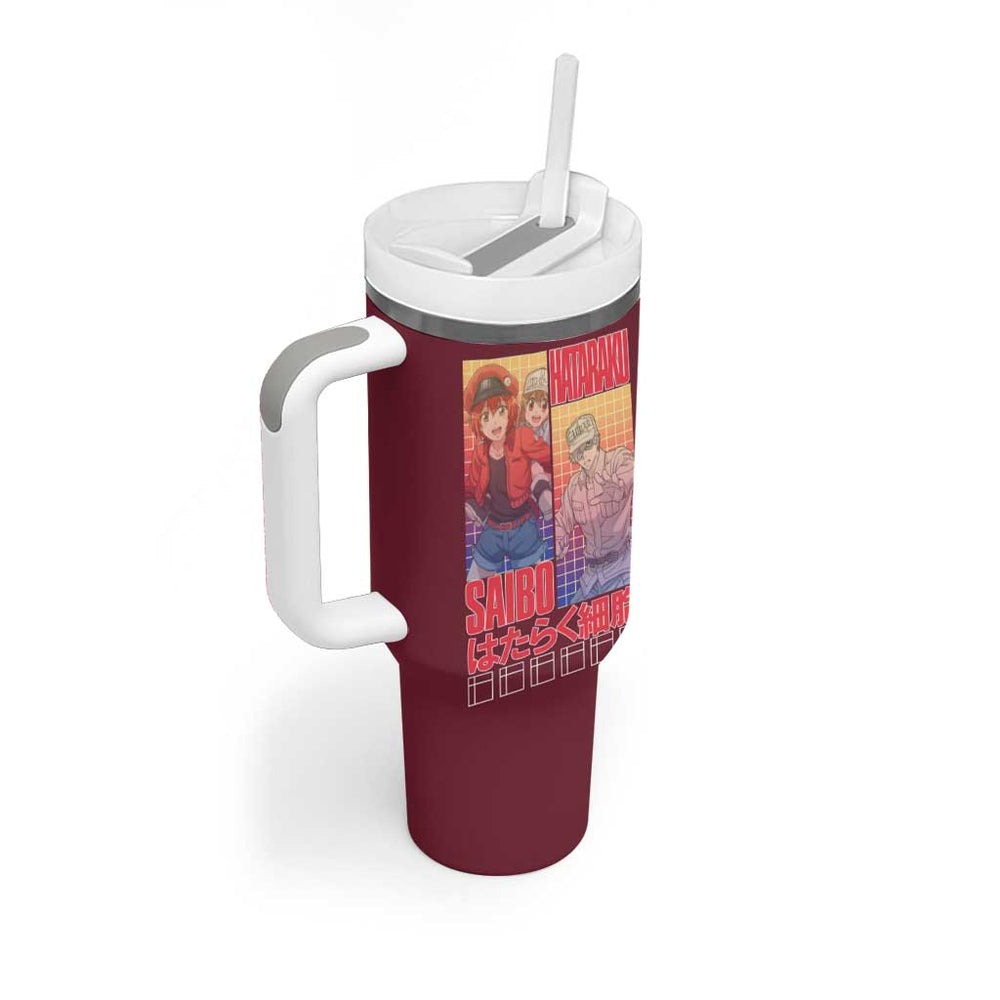 Cells at Work Tumbler With Handle Japan Anime Style TS04 Cells at Work Tumbler With Handle Japan Anime Style TS04