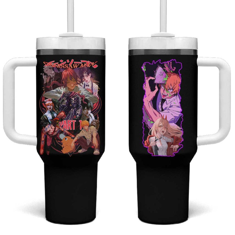 Chainsaw Man Part 1 Tumbler With Handle Japan Anime Style TS04 Chainsaw Man Part 1 Tumbler With Handle Japan Anime Style TS04